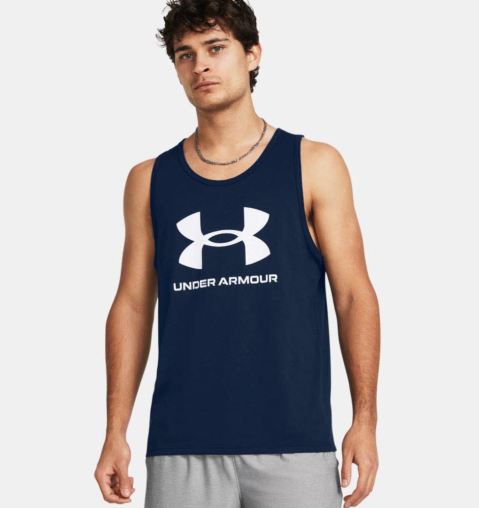 UA SPORTSTYLE LOGO TANK-BLU