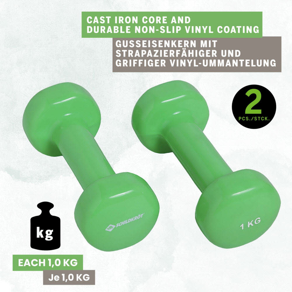 Vinyl Hantel Set 2x1,0kg