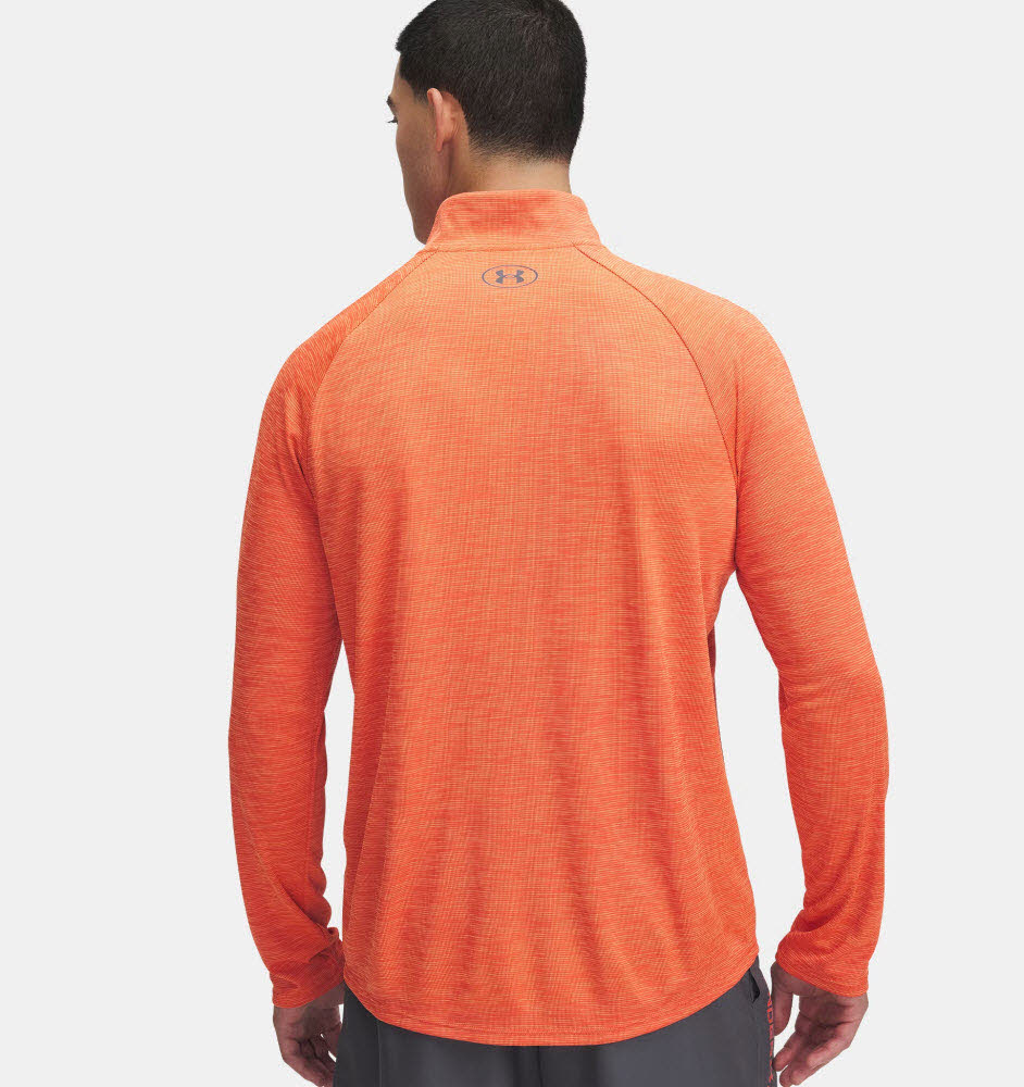 UA Tech Textured 1/2 Zip-ORG