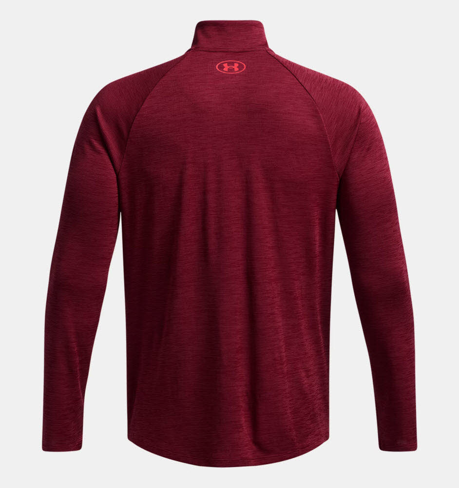 UA Tech Textured 1/2 Zip-RED
