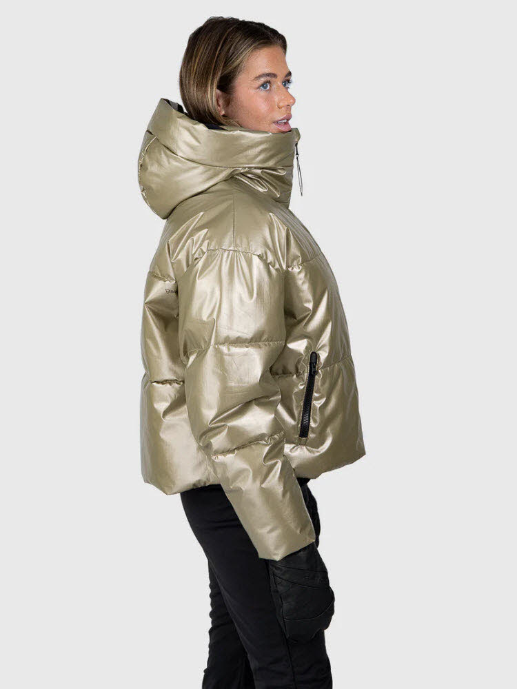 Fiaskia-Metallic Women Snow Jacket