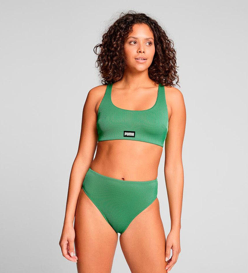 PUMA SWIM WOMEN RIBBED SCOOP N