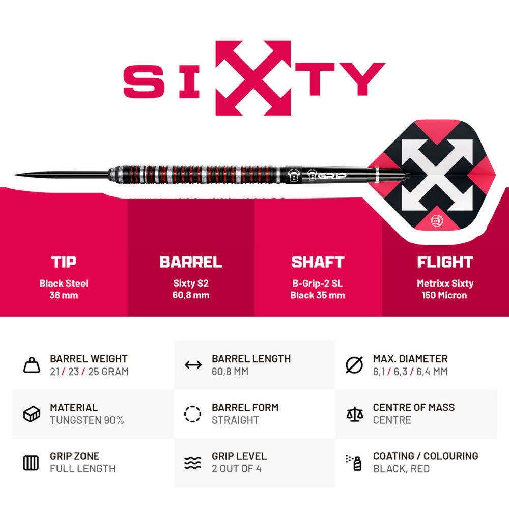 BULL'S Sixty S2 Steel Dart