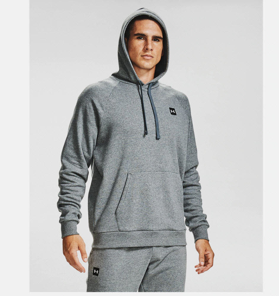 UA Rival Fleece Hoodie,Gray Lig