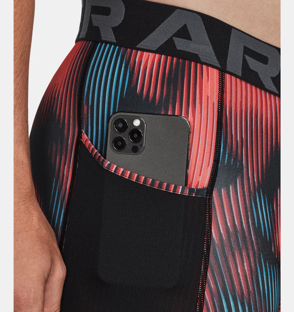 UA HG Prtd Long Shorts-RED