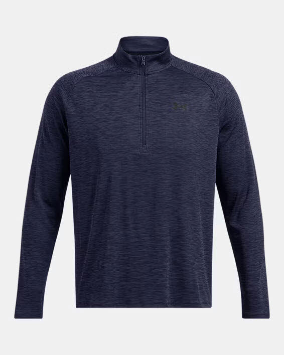 UA Tech Textured 1/2 Zip-BLU